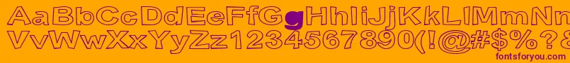 SnottOutline Font – Purple Fonts on Orange Background