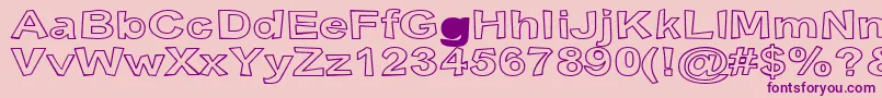 SnottOutline Font – Purple Fonts on Pink Background