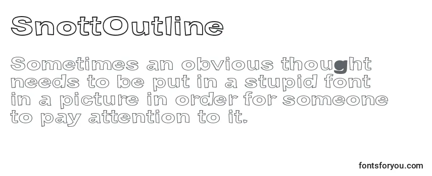 Review of the SnottOutline Font