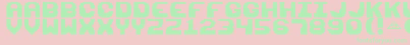 Razor1911Retro Font – Green Fonts on Pink Background