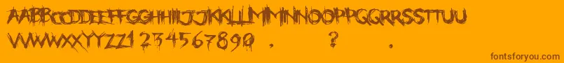 PaintItDeadEng Font – Brown Fonts on Orange Background
