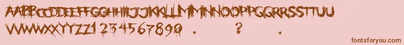 PaintItDeadEng Font – Brown Fonts on Pink Background