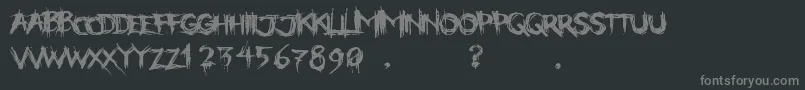 PaintItDeadEng Font – Gray Fonts on Black Background