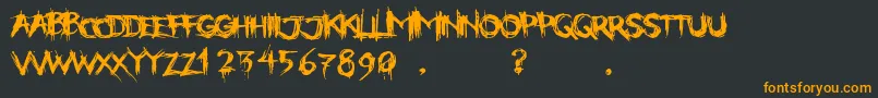 PaintItDeadEng Font – Orange Fonts on Black Background