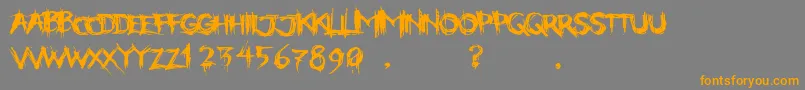 PaintItDeadEng Font – Orange Fonts on Gray Background