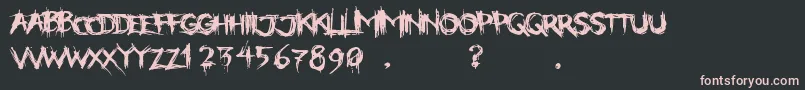 PaintItDeadEng Font – Pink Fonts on Black Background