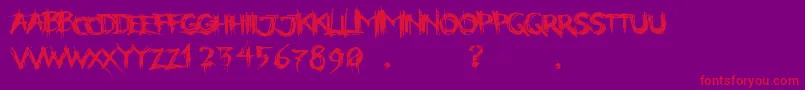 PaintItDeadEng Font – Red Fonts on Purple Background