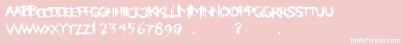 PaintItDeadEng Font – White Fonts on Pink Background