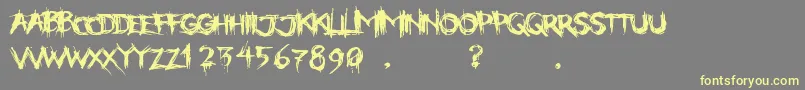 PaintItDeadEng Font – Yellow Fonts on Gray Background