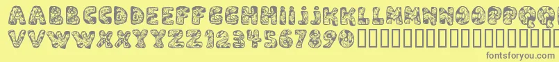 DaliRegular Font – Gray Fonts on Yellow Background