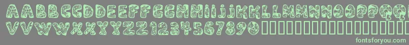 DaliRegular Font – Green Fonts on Gray Background