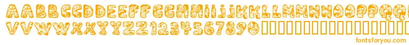 DaliRegular Font – Orange Fonts on White Background