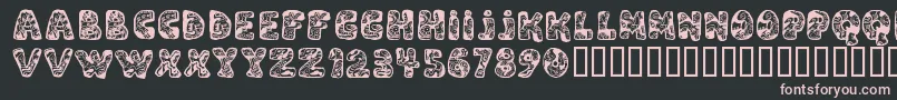 DaliRegular Font – Pink Fonts on Black Background