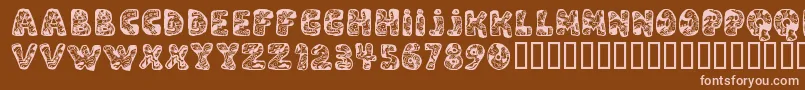 DaliRegular Font – Pink Fonts on Brown Background