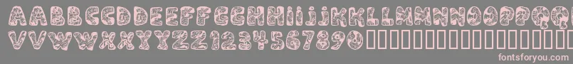 DaliRegular Font – Pink Fonts on Gray Background