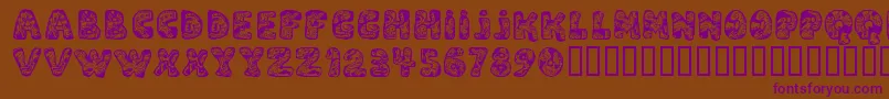 DaliRegular Font – Purple Fonts on Brown Background