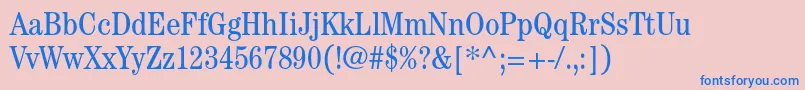 CenturystdBookcondensed Font – Blue Fonts on Pink Background