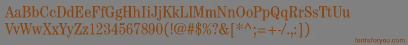 CenturystdBookcondensed Font – Brown Fonts on Gray Background