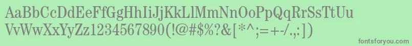 CenturystdBookcondensed Font – Gray Fonts on Green Background