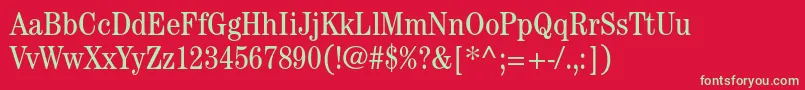 CenturystdBookcondensed Font – Green Fonts on Red Background