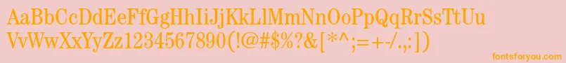 CenturystdBookcondensed Font – Orange Fonts on Pink Background