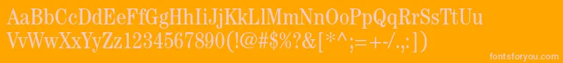 CenturystdBookcondensed Font – Pink Fonts on Orange Background