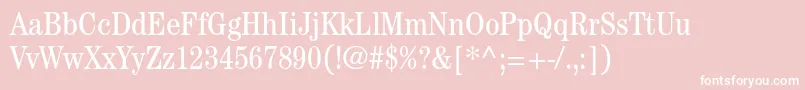 CenturystdBookcondensed Font – White Fonts on Pink Background