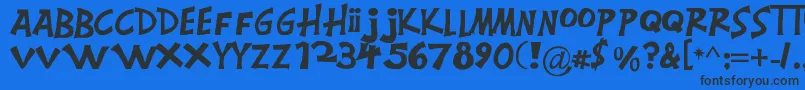 Montgomery Font – Black Fonts on Blue Background