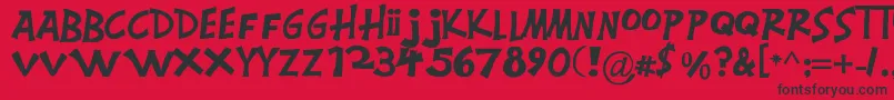 Montgomery Font – Black Fonts on Red Background
