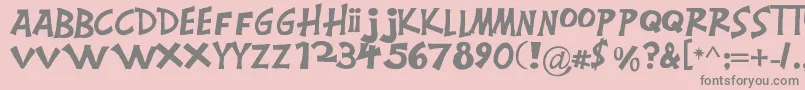 Montgomery Font – Gray Fonts on Pink Background