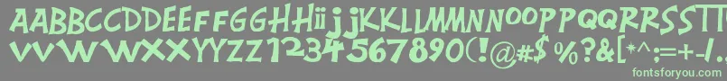 Montgomery Font – Green Fonts on Gray Background