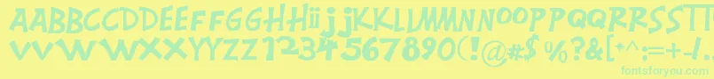 Montgomery Font – Green Fonts on Yellow Background