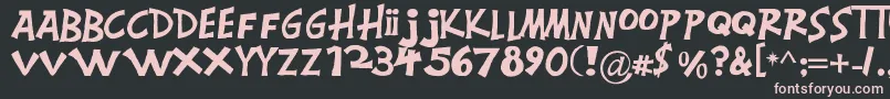 Montgomery Font – Pink Fonts on Black Background