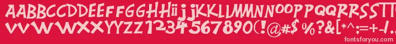 Montgomery Font – Pink Fonts on Red Background