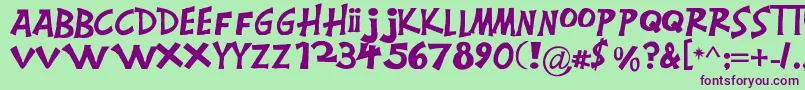 Montgomery Font – Purple Fonts on Green Background