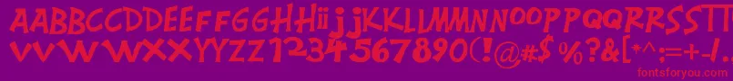 Montgomery-Schriftart – Rote Schriften auf violettem Hintergrund