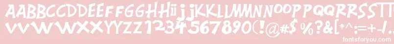 Montgomery Font – White Fonts on Pink Background