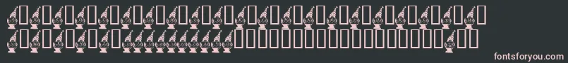 フォントXmasGirlJules – 黒い背景にピンクのフォント