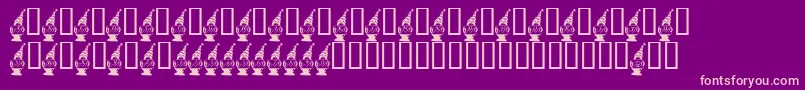 XmasGirlJules-fontti – vaaleanpunaiset fontit violetilla taustalla