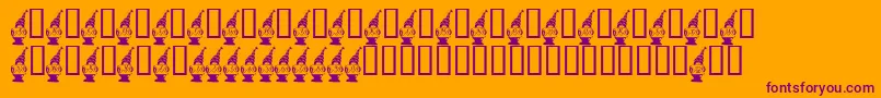 XmasGirlJules Font – Purple Fonts on Orange Background