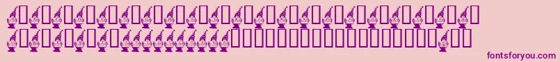 XmasGirlJules-Schriftart – Violette Schriften auf rosa Hintergrund