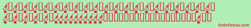 XmasGirlJules Font – Red Fonts on Green Background