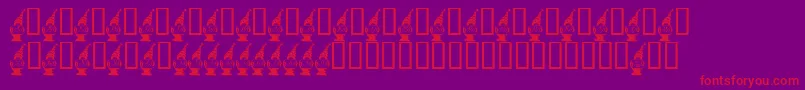 fuente XmasGirlJules – Fuentes Rojas Sobre Fondo Morado