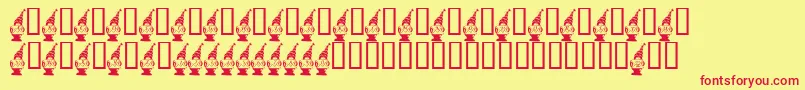 XmasGirlJules Font – Red Fonts on Yellow Background