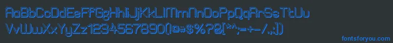 ElgethyEstBoldOffset Font – Blue Fonts on Black Background