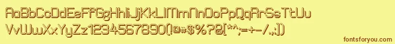 ElgethyEstBoldOffset-fontti – ruskeat fontit keltaisella taustalla