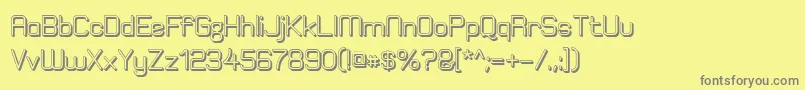 ElgethyEstBoldOffset Font – Gray Fonts on Yellow Background