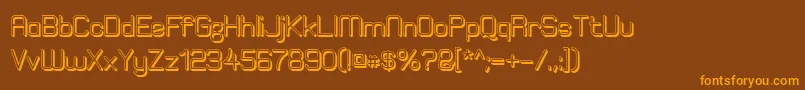 ElgethyEstBoldOffset Font – Orange Fonts on Brown Background