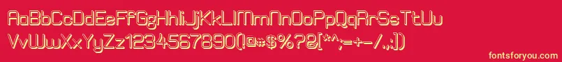 ElgethyEstBoldOffset Font – Yellow Fonts on Red Background