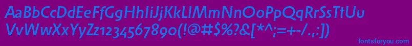 SolperamediumosfItalic Font – Blue Fonts on Purple Background